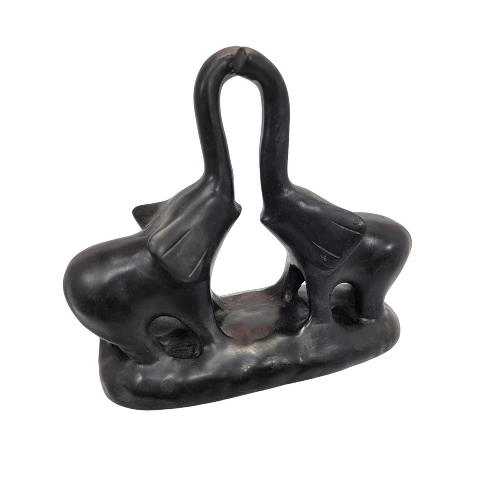 Trunk Up Pair Elephant Statue Home Decor Sculpture